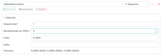 Sequence Configuration